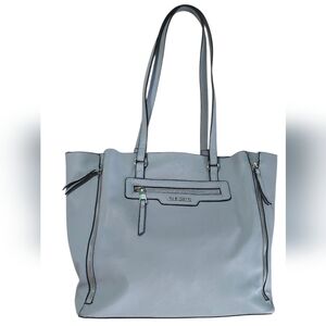 Marshall Light Blue Leather Tote Bag